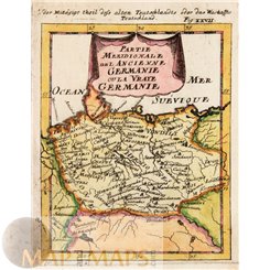 NORTH GERMANY ANCIENNE GERMANIE ANTIQUE MAP BY MALLET 1684