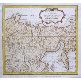 SIBERIA EASTERN RUSSIA KAMCHATKA ORIGINAL MAP BELLIN 1747