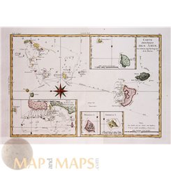 CARTE DES ISLES DES AMIS antique map of the Tongan Island group Cook BONNE 1780