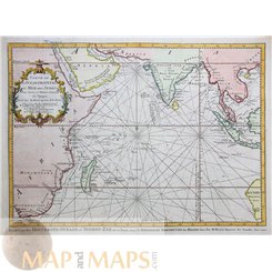 Ocean oriental ou Mer des Indes Old map Indian Sea Africa Australia Bellin 1758