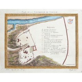 FORTRESS OF TOBOLSK TYUMEN OBLAST RUSSIA ORIGINAL ENGRAVING BELLIN 1758