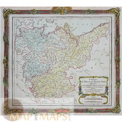 Germany, Poland Antique Map, Basse Saxe. Brion 1790