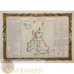 England Scotland Wales Ireland antique map Mornas 1762