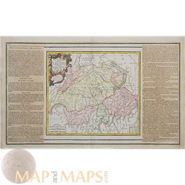 ANTIQUE MAP, CANTONS OF SWITZERLAND, BRION DE LA TOUR 1766