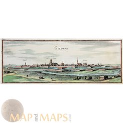GELDER GERMANY, TOWN VIEW OF GELDERN/GUELDERS BY MERIAN 1647