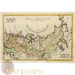 Russie Empire Novaya Zemlya Russia antique map by Boone 1780 