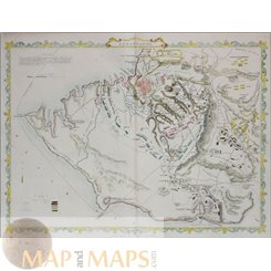 Sebastapol Crimean War Antique map Russia Tallis 1851