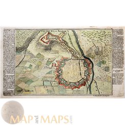 Gibraltar antique plan Vestung Gibraltar by Bodenehr 1720