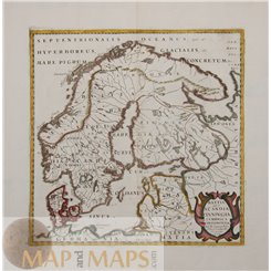 BALTIA, SCANDIA FINNINGIA Rare early Sanson map 1653 