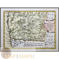 EAST SOUTH HUNGARY, ANTIQUE MAP BY VON REILLY 1791