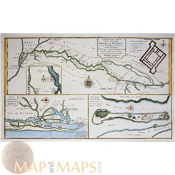 Africa Old Map River Sanaga or Senegal D’Anville 1740