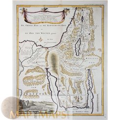 Afbeeldinge van Egypte, Holy Land map Goetzee 1750 