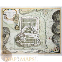 Stad Jerusalem Antique Maps The Holy Land Bachiene 1750 
