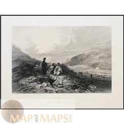 Jacob’s Well at Sychar Antique print Kingdom Israel by Bartlett 1840