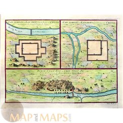 China river maps, Lan-Tcheou or Lan-Chew river by Bellin 1748