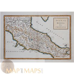 Middle Italia, the Heart of the Italian Peninsula.Old map Cellarius.