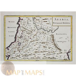 Arabia Syria Palestine Iraq old map Cellarius 1796