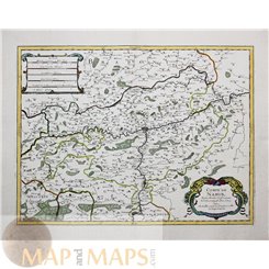 Comté de Namur Antique map Wallonia Belgium Sanson/Jaillot 1689