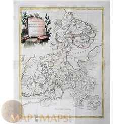 Russia Europe antique map by Zatta Venice 1781