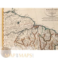 Brazil Peru Chile Suriname antique map Weiland 1822 l