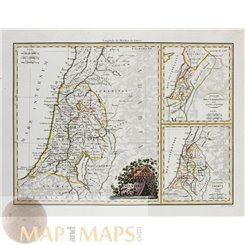 Palestine (region) Holy land map Israelites Malte Brun 1812