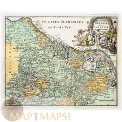 Hodierna Belgicae Benelux map by Cluver 1697 