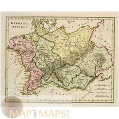 Deutschland Polen Karte Germania Antiqua Wilkinson 1798