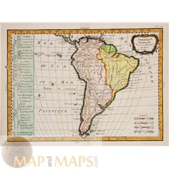 South America L’Amerique Meridionale antique map Delamarche 1783