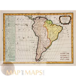 South America map L’Amerique Meridionale Delamarche 1783