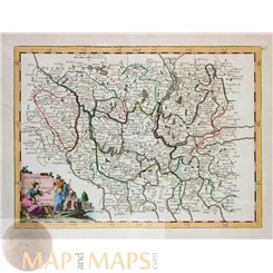 Brandenburg Germany antique map Le Rouge 1756