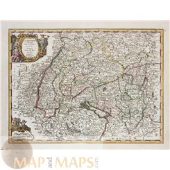 Deutschland alte Karte Schwaben La Souabe Le Rouge 1743