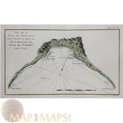 NAUTICAL CHART OF BONTHAIN BAY ON THE ISLAND OF CELEBES BY CAPT. COOK 1775