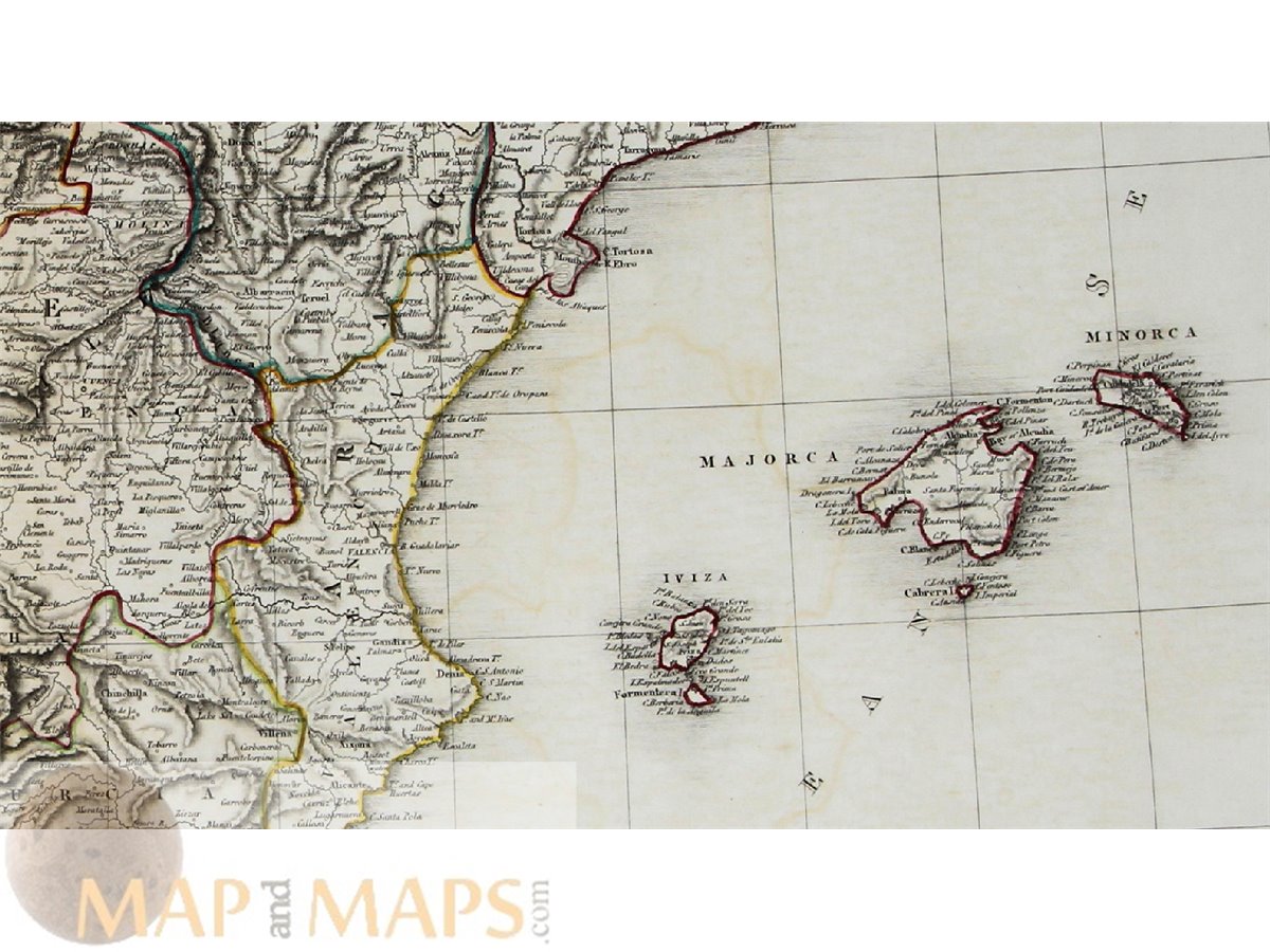 Antique Map Spain & Portugal – Cadell & Davies 1810 | MAPandMAPs