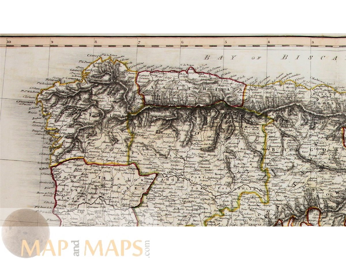 Antique Map Spain & Portugal – Cadell & Davies 1810 | MAPandMAPs
