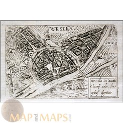 Wesel Old town plan Germany Francesco Valesio 1600