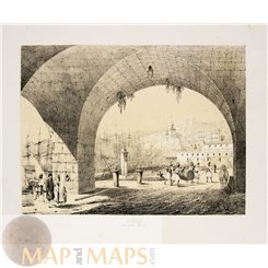 The Capture of Algiers Algeria Marina Old print Wagner 1839