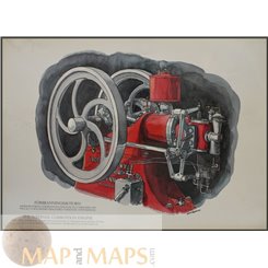 BOLINDER’S FAMOUS ENGINES, THE INTERNAL COMBUSTION ENGINE, 1950 OLD PRINT