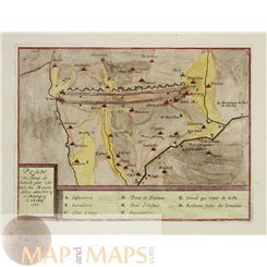 Vitry Montigny Battle Plan France Mapmaker Fricx 1712