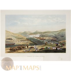 The Battle of Somosierra Antique print Napoleon Bonaparte 1860