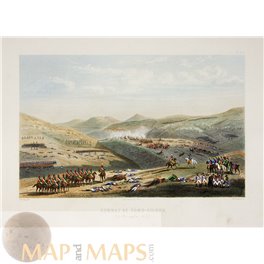 The Battle of Somosierra Antique print Napoleon Bonaparte 1860
