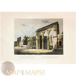 Jerusalem Mosque Omara Antique print Rudisuhli 1860