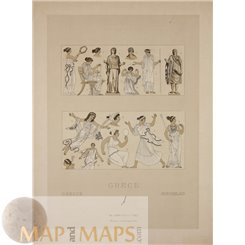 Greece tradition dresses print by Firmin Didot 1860