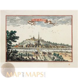 French prints, Fortress De Watte Watten van Schley 1690