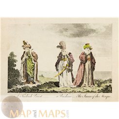 Turkish Priest Old Print The Iman of The Mosque Cooke 1787