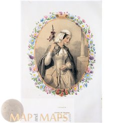Jeanne De Toulouse Antique Print Louis Lassalle 1852