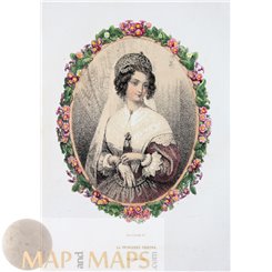 Princess Feodora of Leiningen Antique Print Lassalle 1852