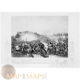 The Battle of Inkermann, old print Crimean War 1854