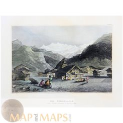 East Asia The Himalayas mountains Old print Meyer 1850