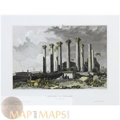 Syria, Ruins of Djerash, Gerasa Ancient Greek antique print 1850