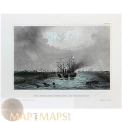 North America Mississippi River Antique Print Meyer 1856